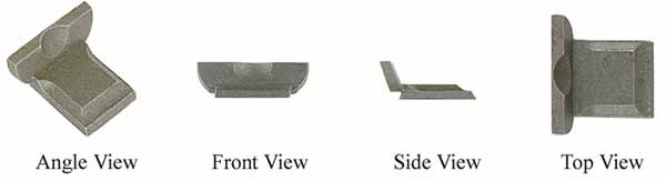 Rear sight,
1770 Lancaster style,
wax cast steel